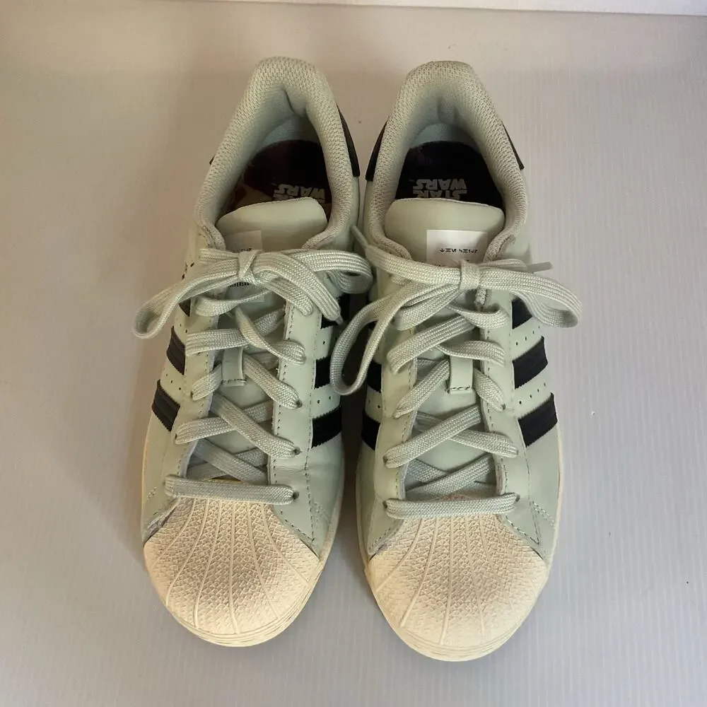 Adidas Superstar Star Wars The Child Baby Yoda Sneakers Men’s 6 Women 7.5